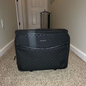 Vera Bradley Black rolling work tote EUC